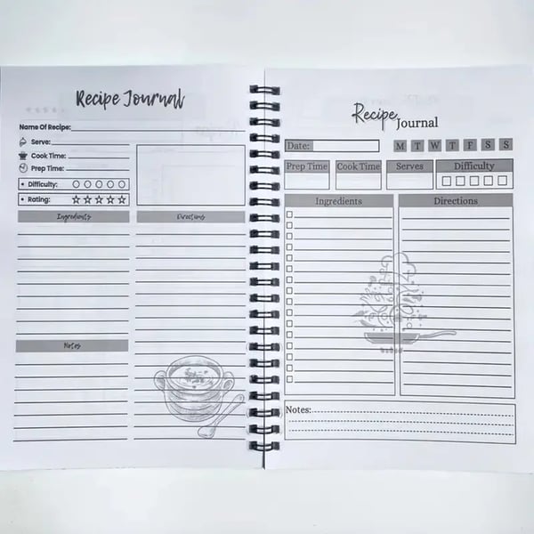 🔥Robustes Spiral-Rezeptheft✨