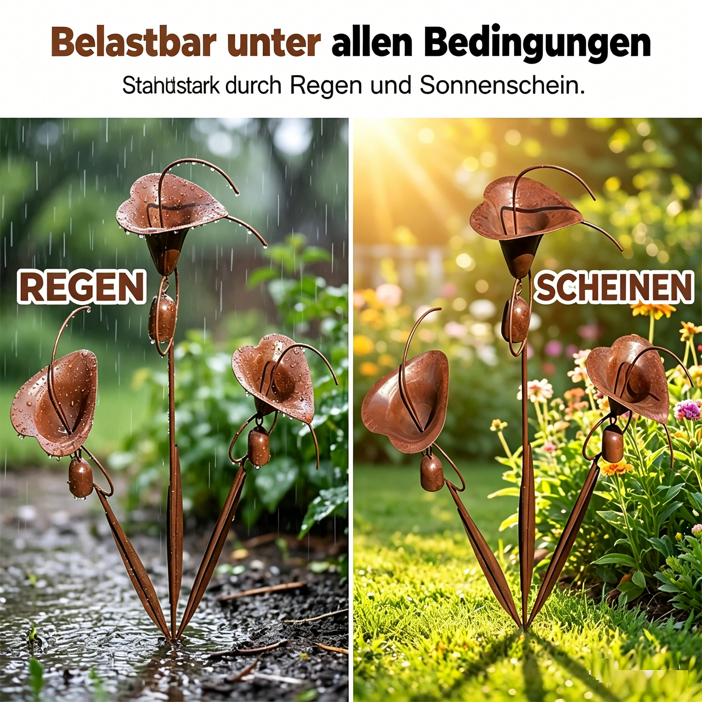 Geflammtem Kupfer mit Glöckchen