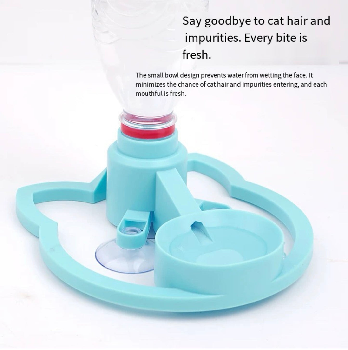 Tragbarer Wasserspender für Haustiere mit Schwerkraft – ohne Strom, automatische Nachfüllung für Katzen und kleine Hunde