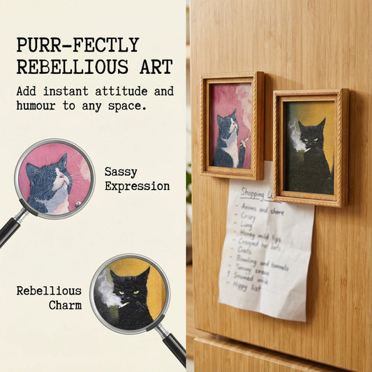 🌹  Niedliche Katzen-Kühlschrankmagnete – Bezaubernde Katzendekorationen mit Rahmen für Ihr Zuhause und Ihr Büro 🐱✨