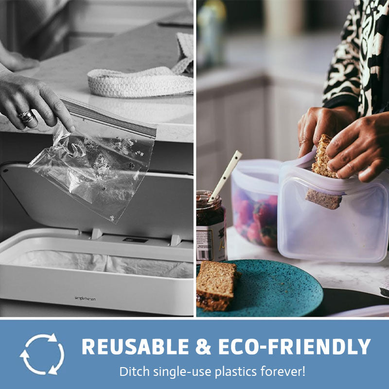 Verdickte quadratische Silikon-Lebensmittelbeutel