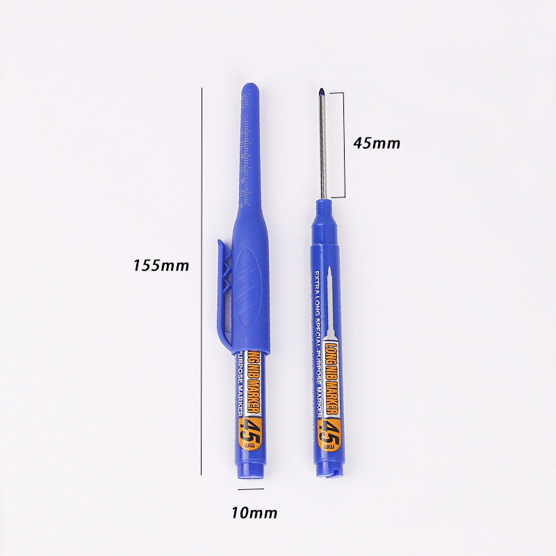 45mm Long-Tip Oil-Based Marker for Woodworking, Tile, and Deep Hole Marking