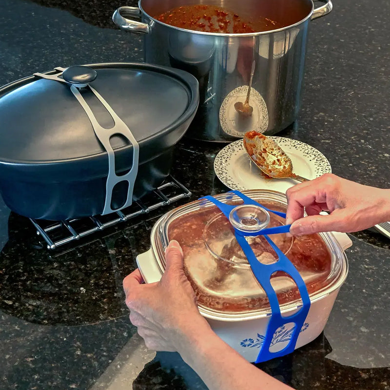 Universeller Silikon-Deckelhalter – Sicherer Halter für Topf- und Pfannendeckel