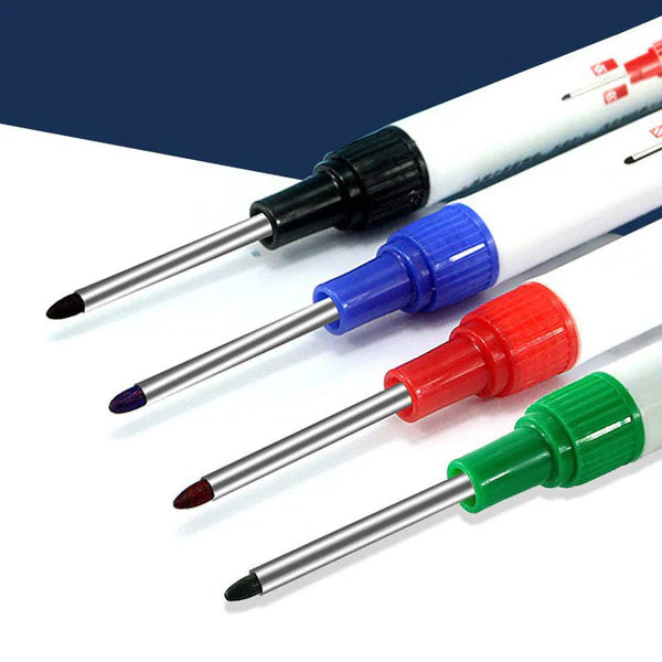 45mm Long-Tip Oil-Based Marker for Woodworking, Tile, and Deep Hole Marking