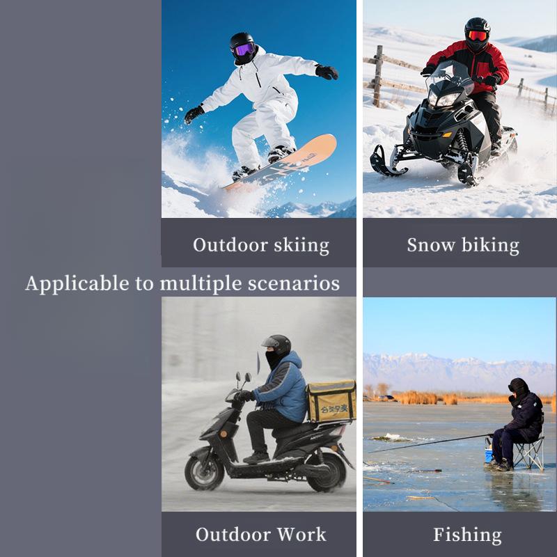 ❄️ Wintermütze für draußen mit integriertem Halswärmer