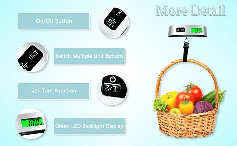 Tragbare digitale Gepäckwaage für genaues Wiege