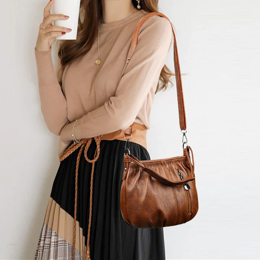 Weiche Ledertasche mit Faltenmuster 👜✨