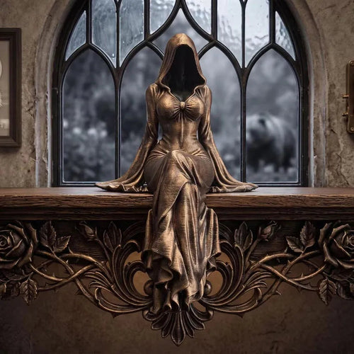 Lady Reaper - Ethereal Hooded Figure Sculpture