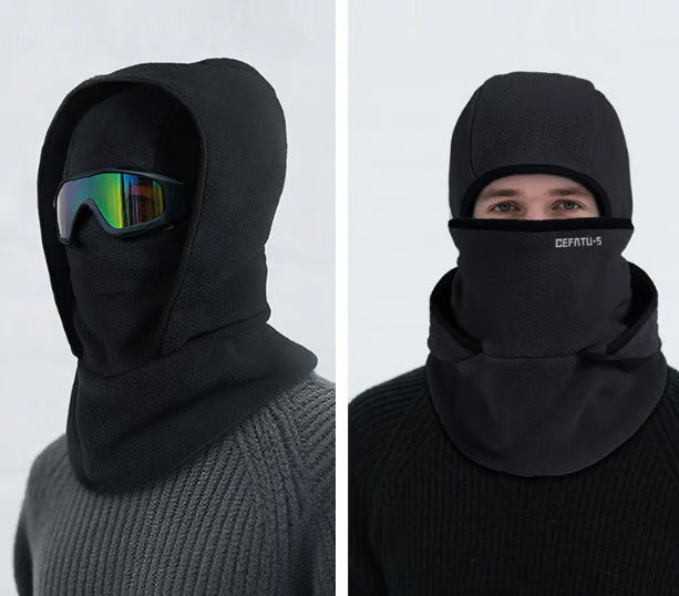 ❄️ Wintermütze für draußen mit integriertem Halswärmer