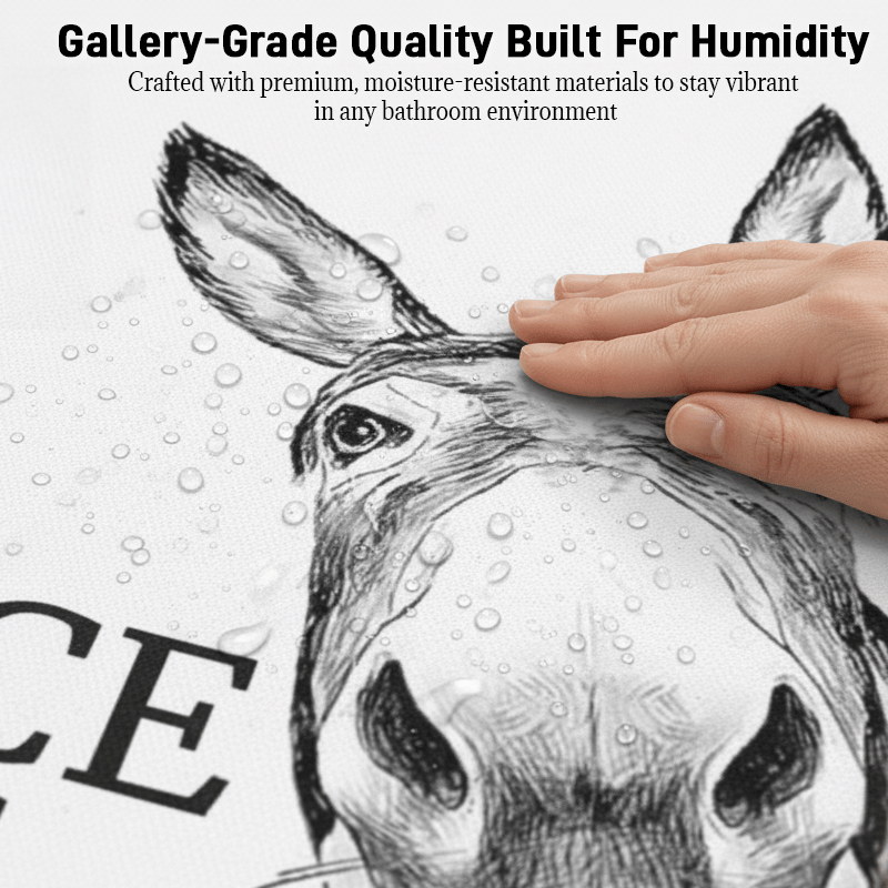 Die freche „Nice Ass“-Esel-Badezimmer-Leinwandkunst Versteckter Humor für pure Freude