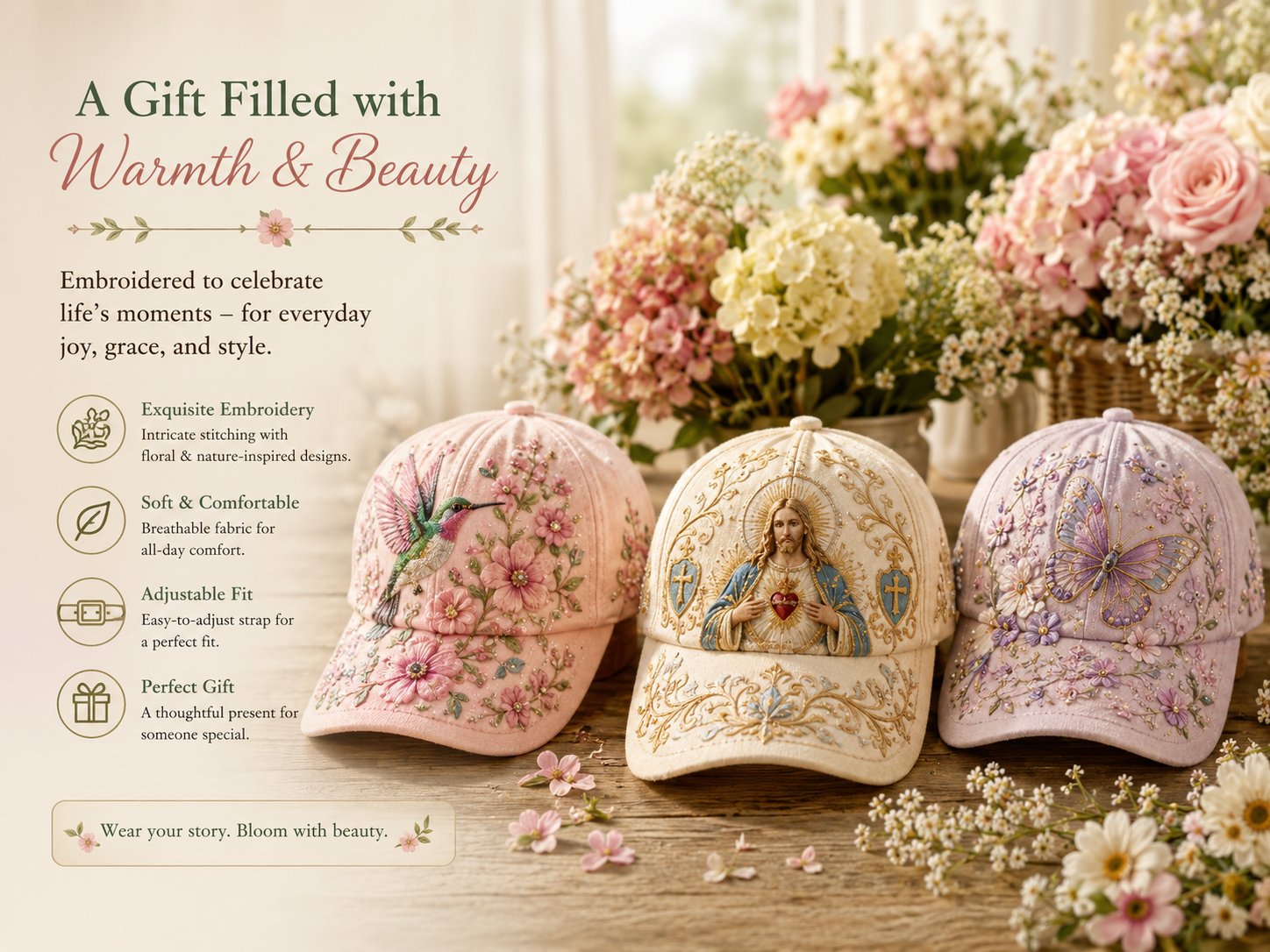 🔥Last day – 50% off 🌸🌿 Garden Morning Cap