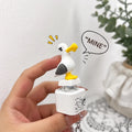 Seagull MINE! Button Keychain-Real Sound & LED Light