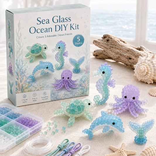 🐳 DIY-Set für Perlen im Stil von mattiertem Seeglas ✨