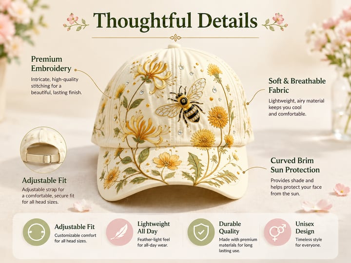 🔥Last day – 50% off 🌸🌿 Garden Morning Cap