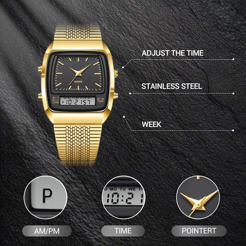 ⏰Limited-time offer💥💥LIEBIG Roman Retro Dual System Multi-Function Digital Sports Watch